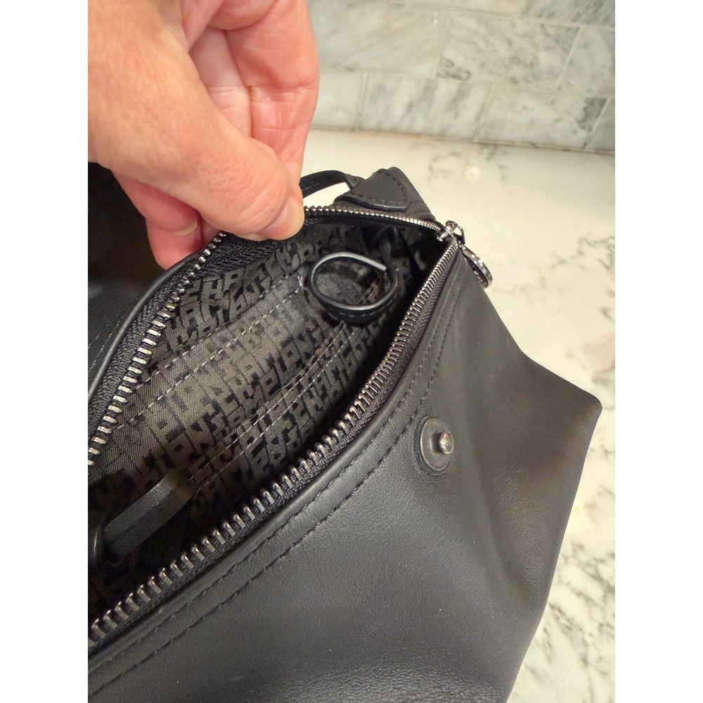 Longchamp Le Pliage Cuir Black Leather Clutch - Picture 11 of 14